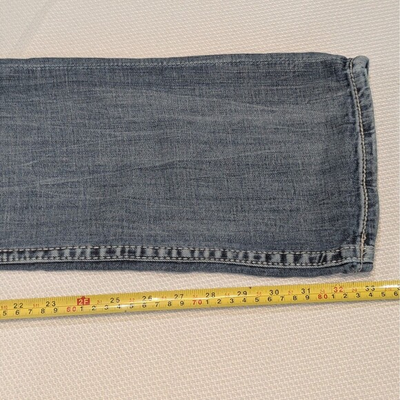 BKE Aiden Bootcut Jeans Mens Sz 29x34 Distressed Med Wash Cotton Blend RN #75720 - Picture 7 of 12